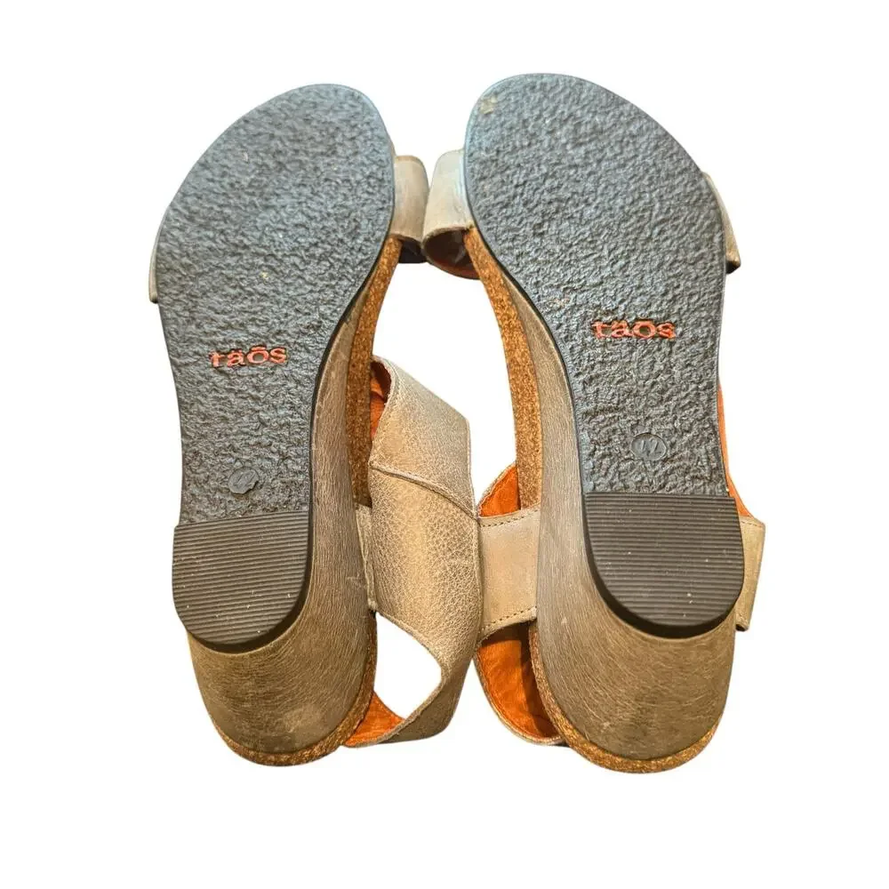 Taos Footwear Women's 42 11 -11.5 Carousel Wedge Adjustable Straps Sandals